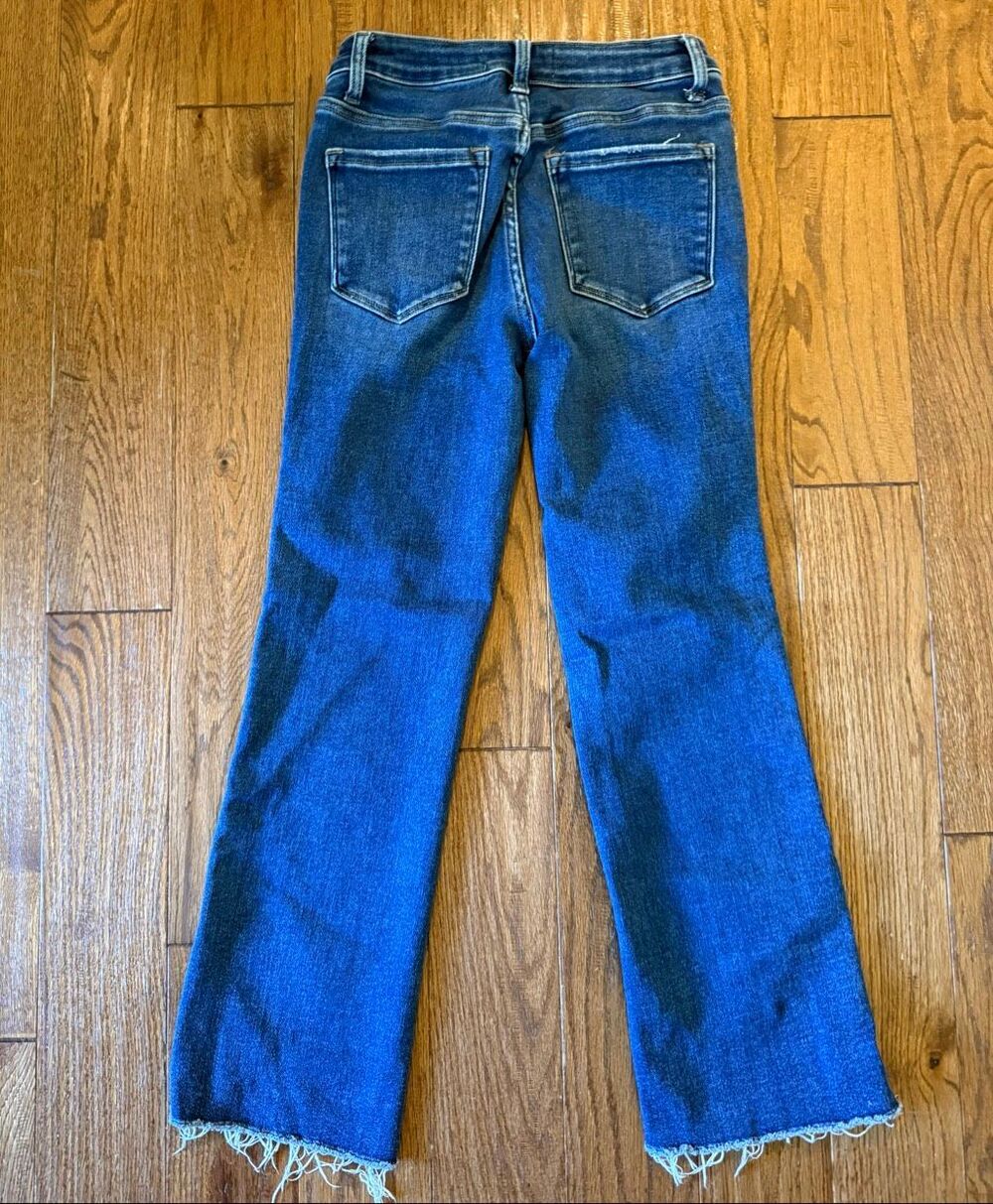 Lovervet dark wash high rise step hem jeans size 26 - Picture 6 of 7